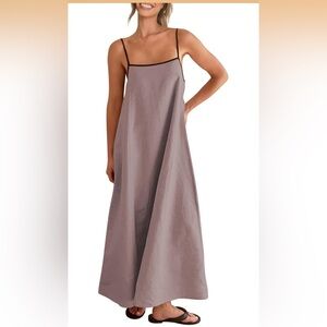 NWT Shy Velvet Linen Blend Maxi Dress
